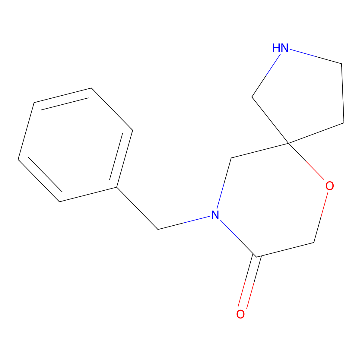 9-Benzyl-6-oxa-2,9-diazaspiro[4.5]decan-8-one molecular structure, CAS 1897762-70-7