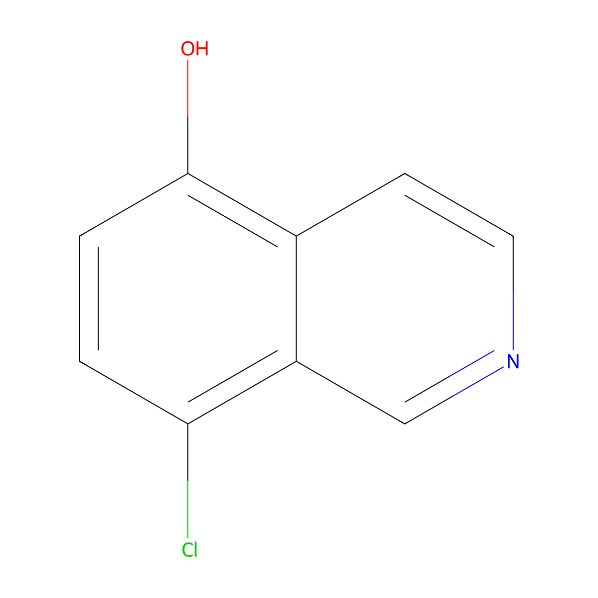 8-Chloroisoquinolin-5-ol molecular structure, CAS 1897765-51-3