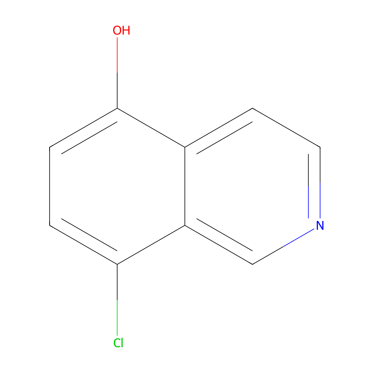 8-Chloroisoquinolin-5-ol molecular structure, CAS 1897765-51-3