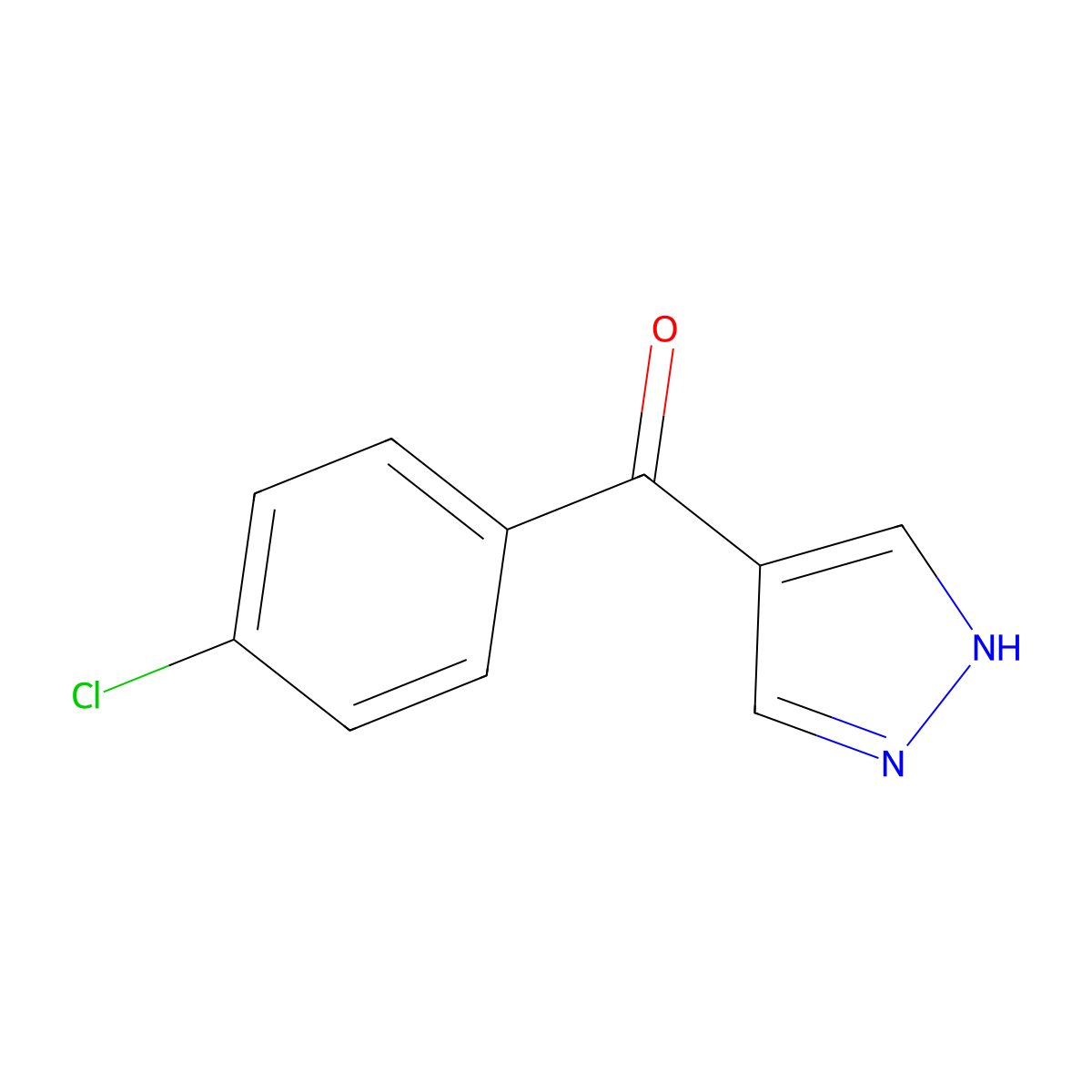 4-(4-Chlorobenzoyl)-1H-pyrazole molecular structure, CAS 1897790-78-1