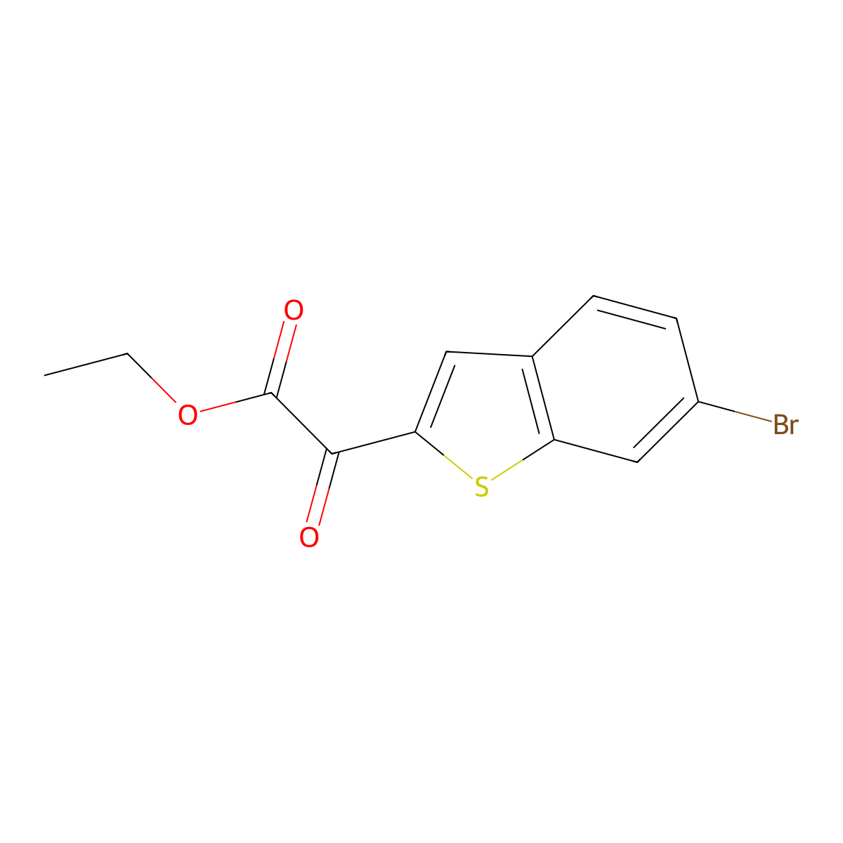 Ethyl 6-bromo-alpha-oxobenzo[b]thiophene-2-acetate molecular structure, CAS 1897798-87-6