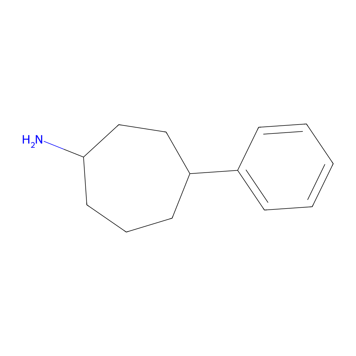 4-Phenylcycloheptan-1-amine molecular structure, CAS 1897832-13-1
