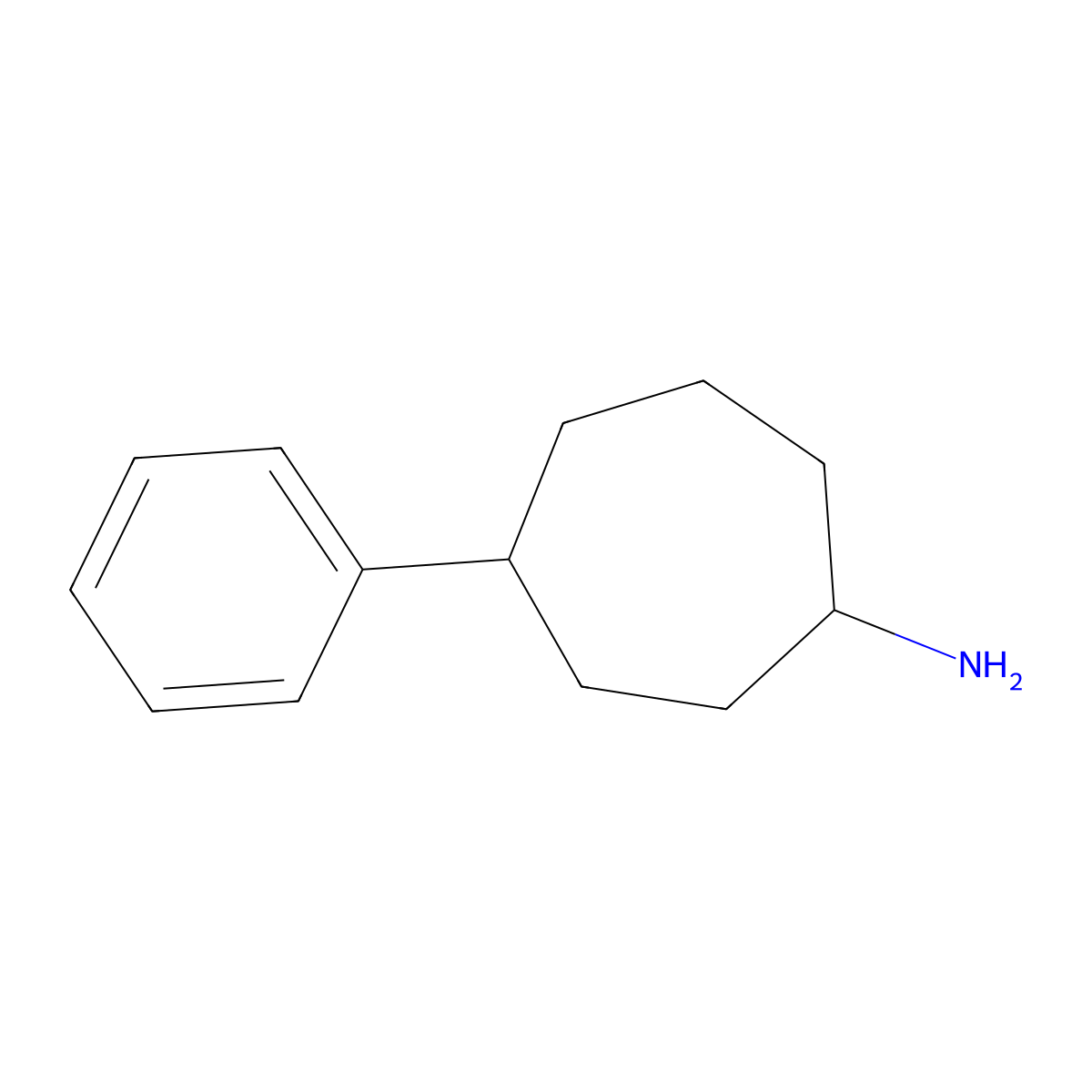 4-Phenylcycloheptan-1-amine molecular structure, CAS 1897832-13-1