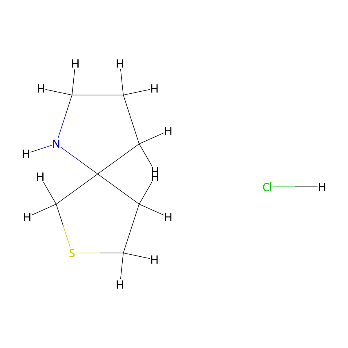 7-Thia-1-azaspiro[4.4]nonane hydrochloride molecular structure, CAS 1897833-25-8