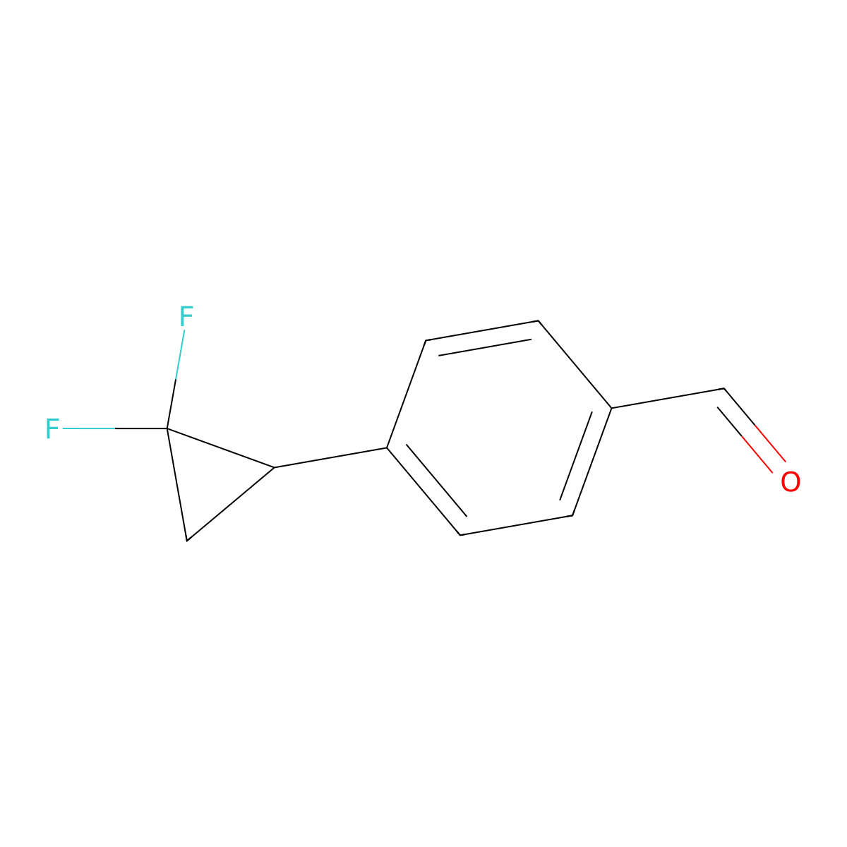 4-(2,2-Difluorocyclopropyl)benzaldehyde molecular structure, CAS 1897834-30-8