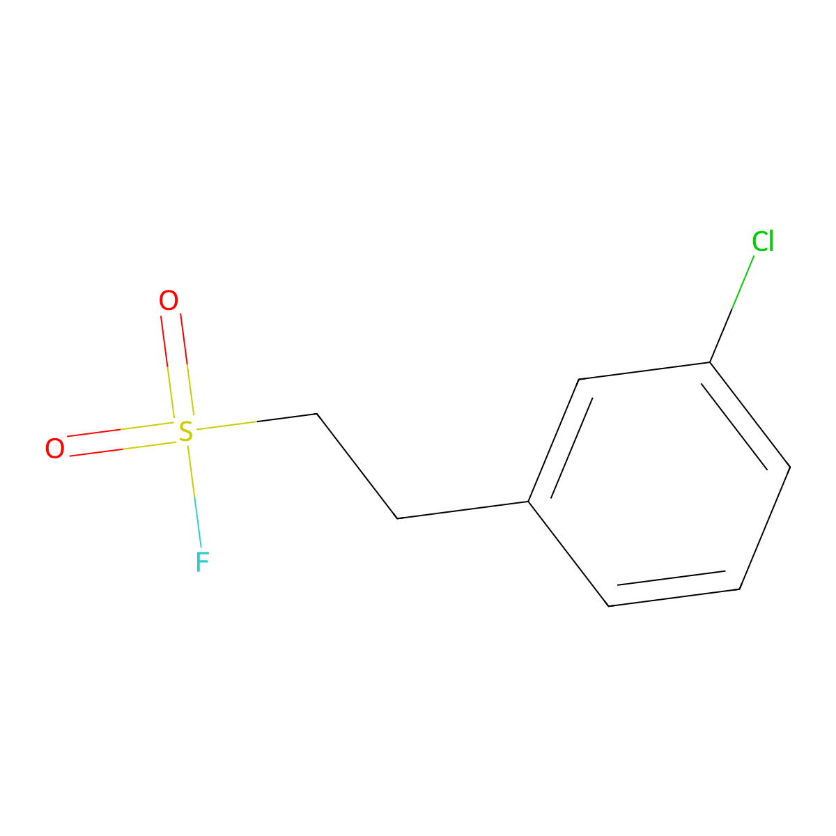 2-(3-Chlorophenyl)ethane-1-sulfonyl fluoride molecular structure, CAS 1897836-20-2