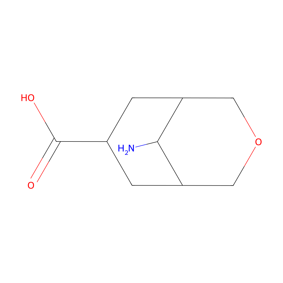 9-Amino-3-oxabicyclo[3.3.1]nonane-7-carboxylic acid molecular structure, CAS 1897836-42-8