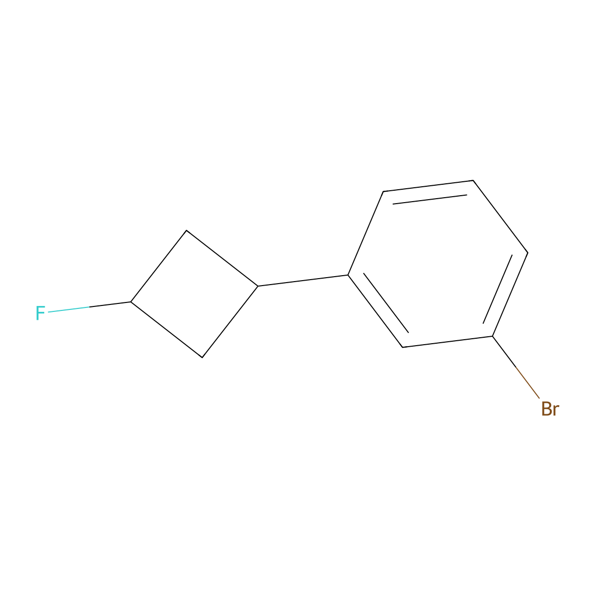 1-Bromo-3-(3-fluorocyclobutyl)benzene molecular structure, CAS 1897838-15-1