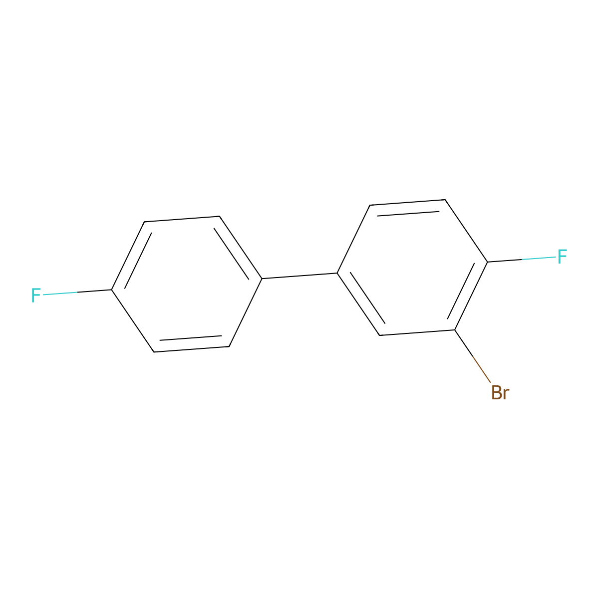 3-Bromo-4,4'-difluoro-1,1'-biphenyl molecular structure, CAS 1897839-30-3