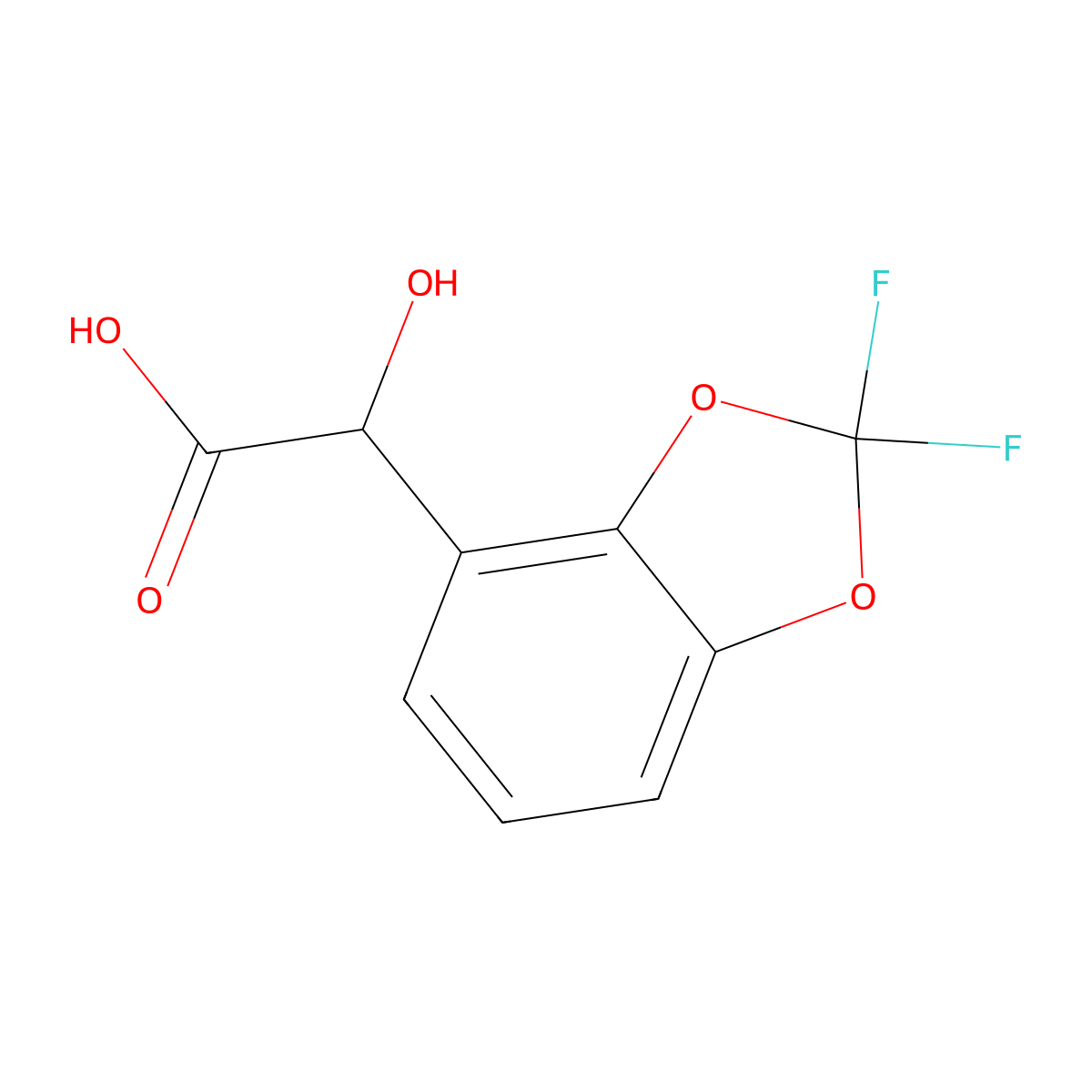 2-(2,2-Difluoro-1,3-dioxaindan-4-yl)-2-hydroxyaceticacid molecular structure, CAS 1897894-06-2