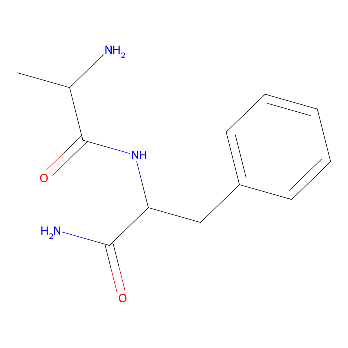 (2S)-2-[[(2S)-2-aminopropanoyl]amino]-3-phenylpropanamide molecular structure, CAS 18979-06-1