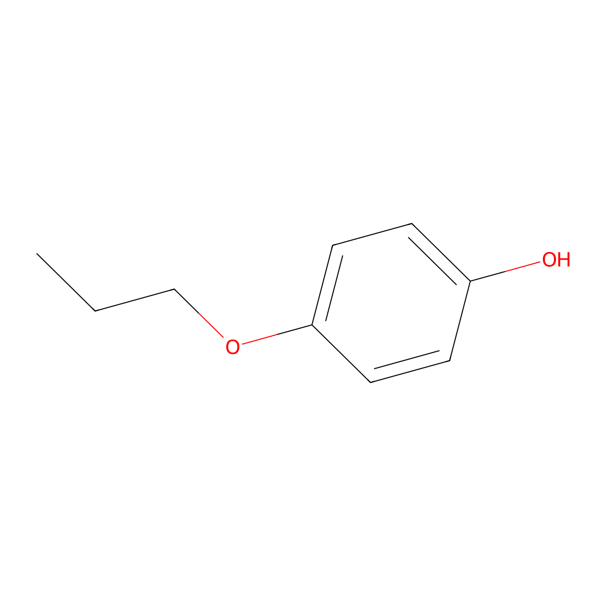 4-Propoxyphenol molecular structure, CAS 18979-50-5