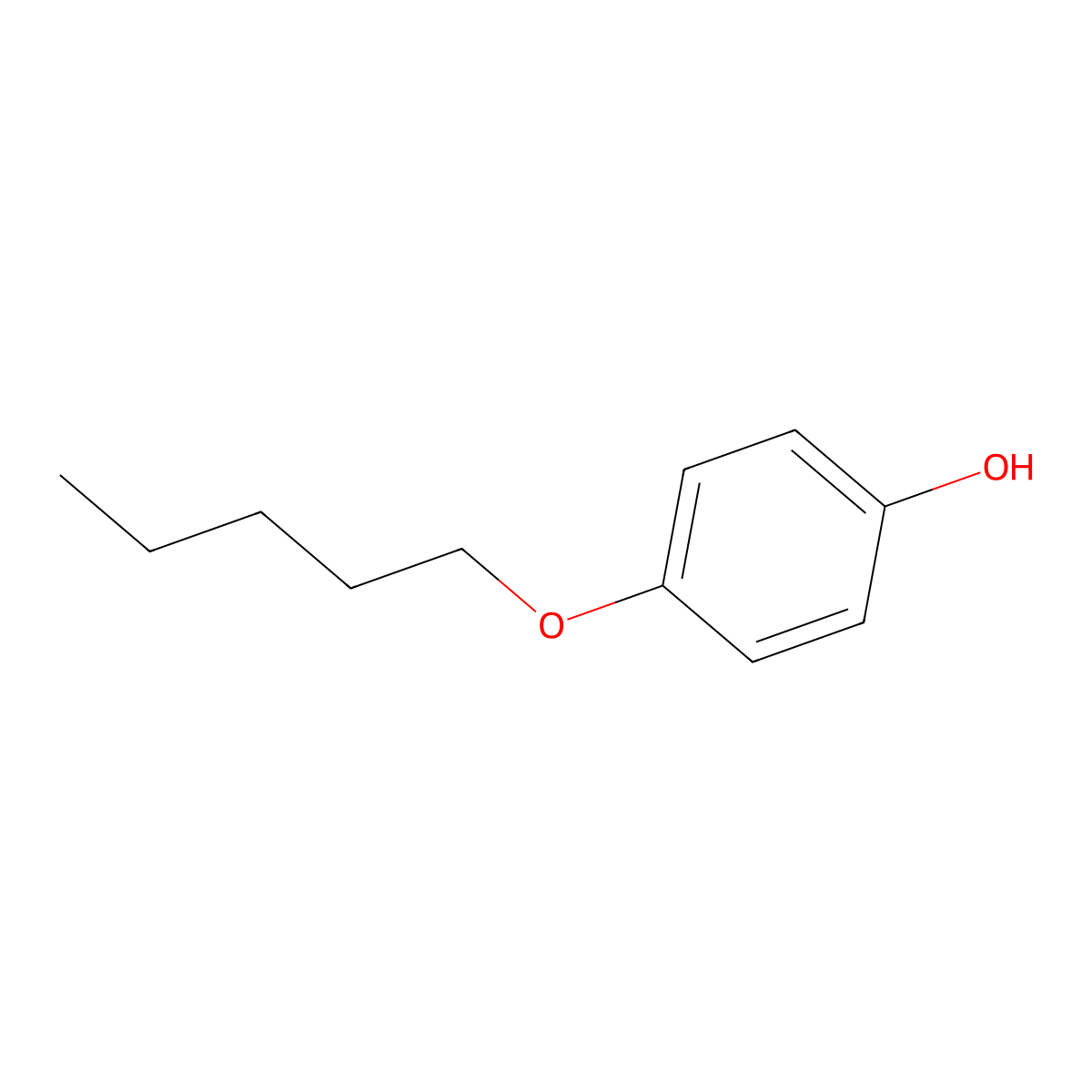 p-Pentyloxyphenol molecular structure, CAS 18979-53-8