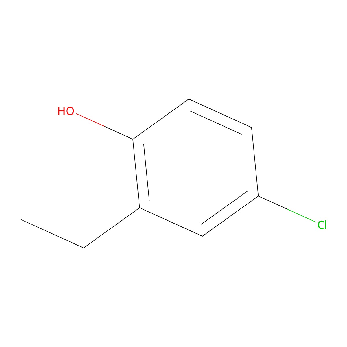 4-Chloro-2-Ethylphenol molecular structure, CAS 18979-90-3