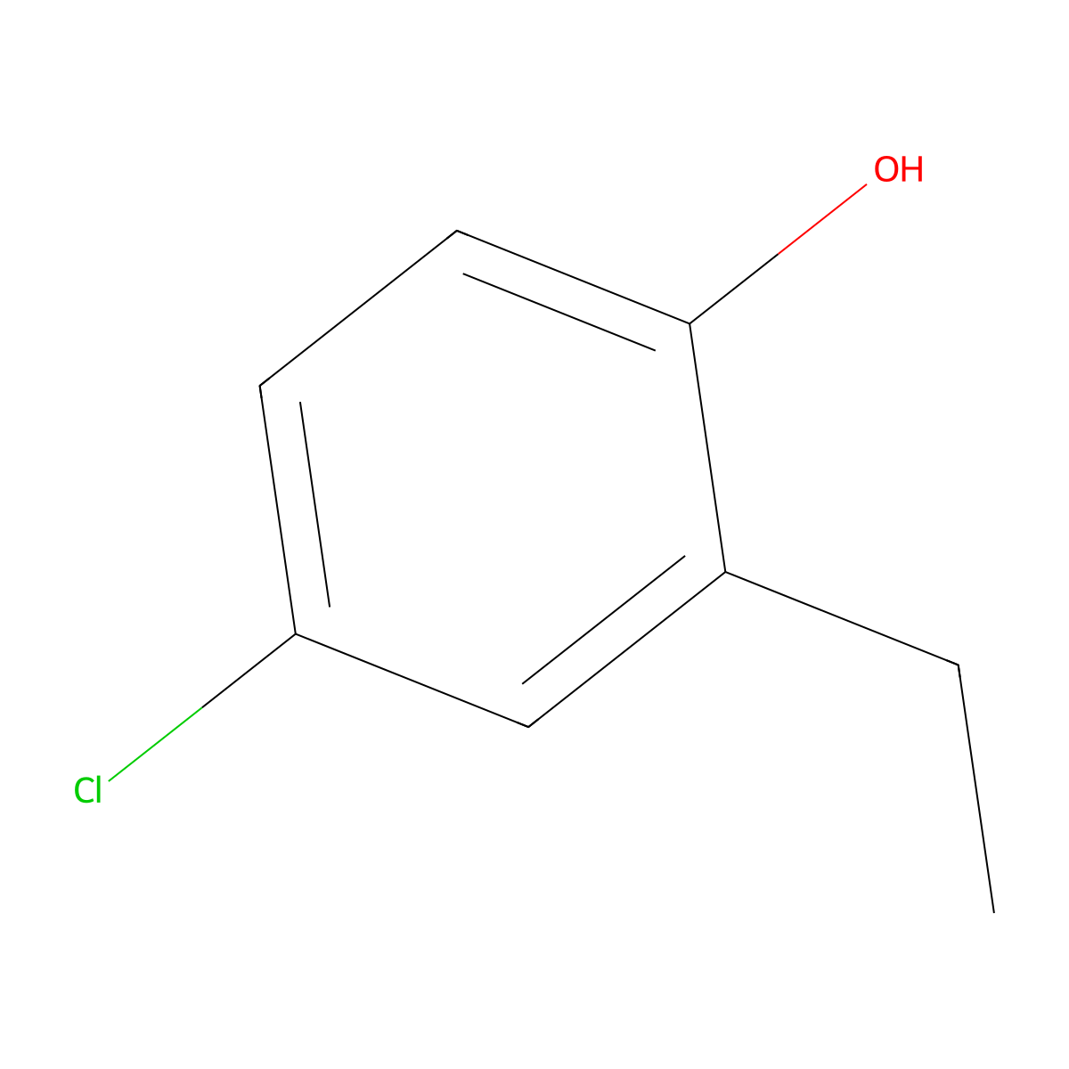 4-Chloro-2-Ethylphenol molecular structure, CAS 18979-90-3