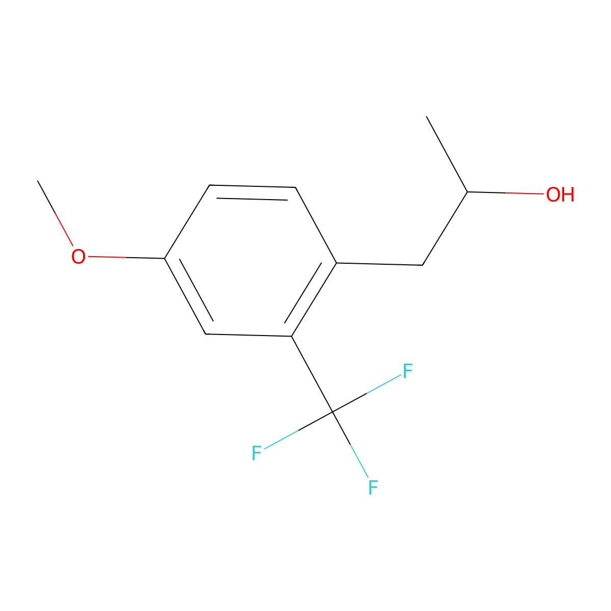 1-[4-Methoxy-2-(trifluoromethyl)phenyl]propan-2-ol molecular structure, CAS 1897902-36-1