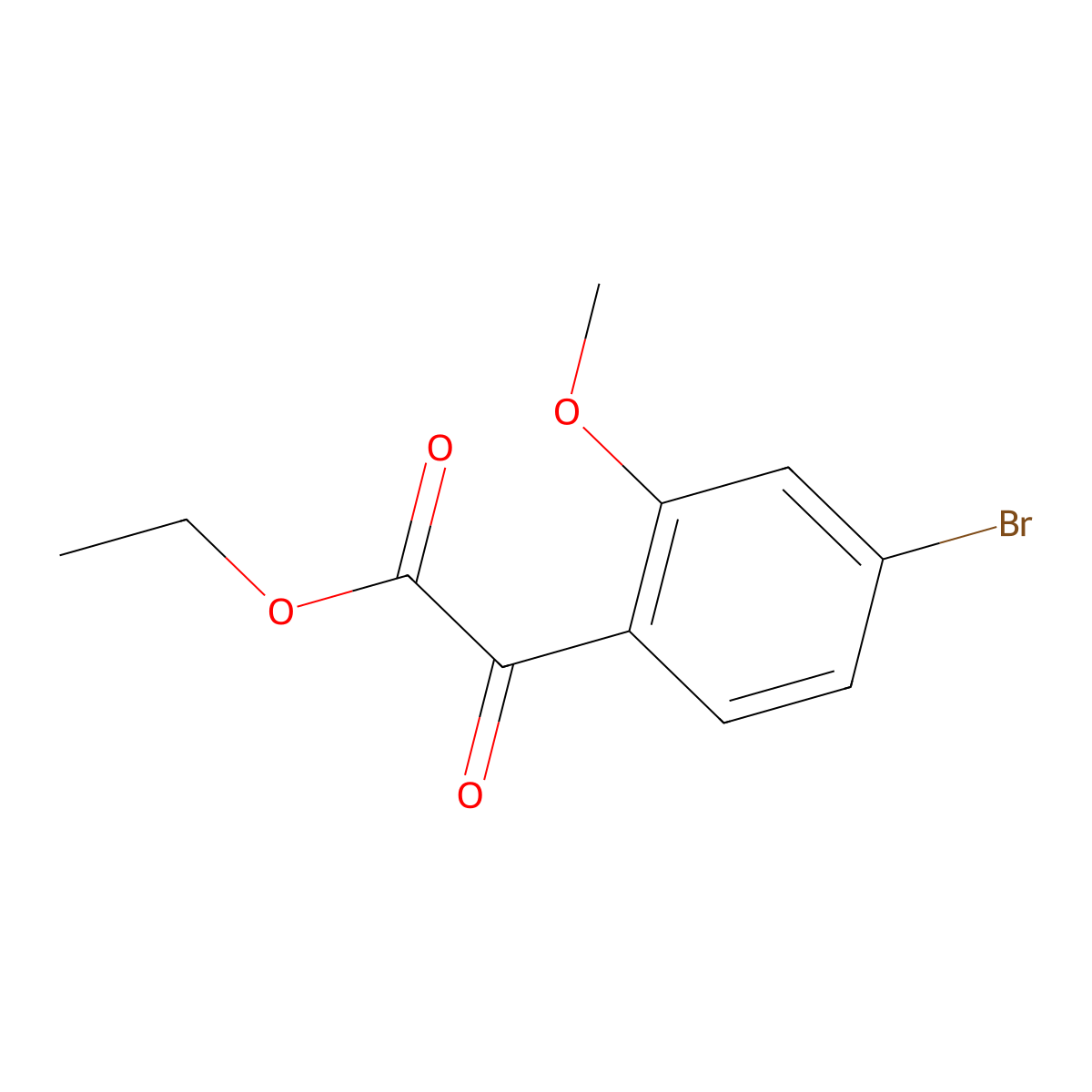 Ethyl 2-(4-bromo-2-methoxyphenyl)-2-oxoacetate molecular structure, CAS 1897933-73-1