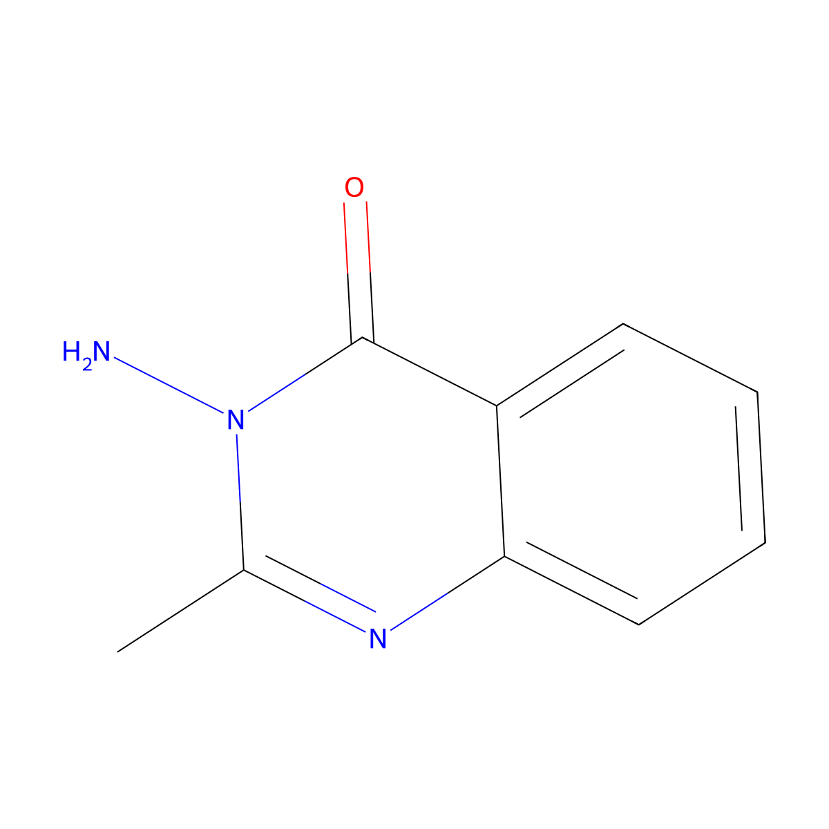 3-amino-2-methylquinazolin-4(3H)-one molecular structure, CAS 1898-06-2