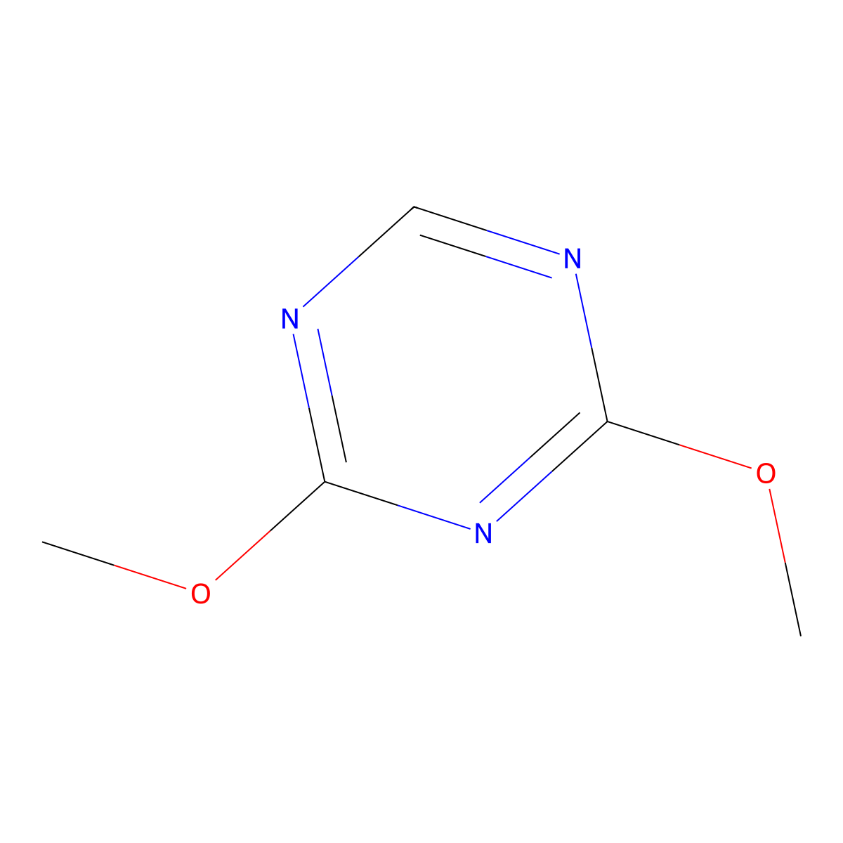 2,4-Dimethoxy-1,3,5-triazine molecular structure, CAS 1898-72-2