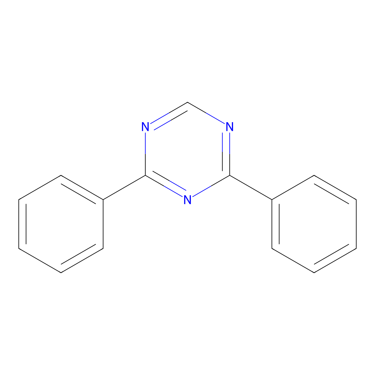 2,4-Diphenyl-1,3,5-triazine molecular structure, CAS 1898-74-4