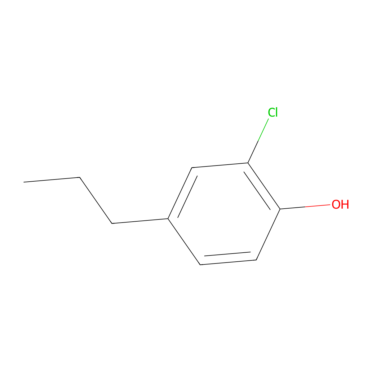 2-Chloro-4-propylphenol molecular structure, CAS 18980-01-3