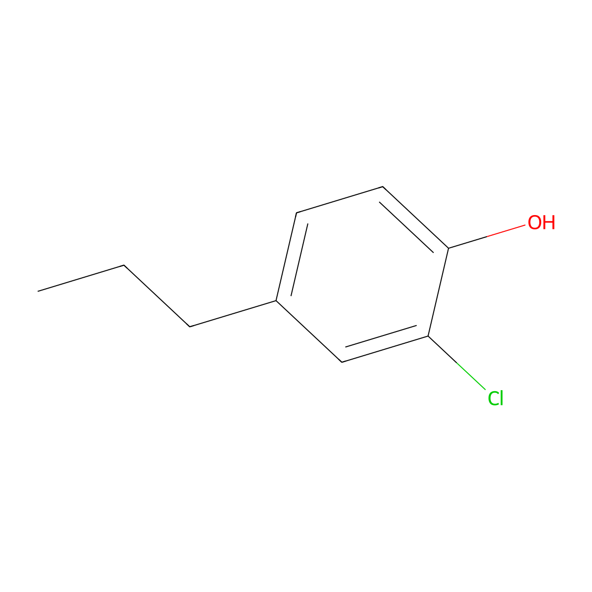 2-Chloro-4-propylphenol molecular structure, CAS 18980-01-3
