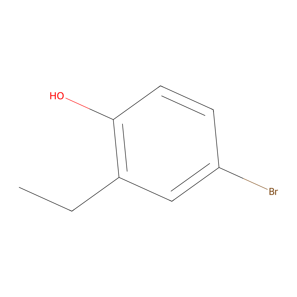 4-Bromo-2-ethylphenol molecular structure, CAS 18980-21-7