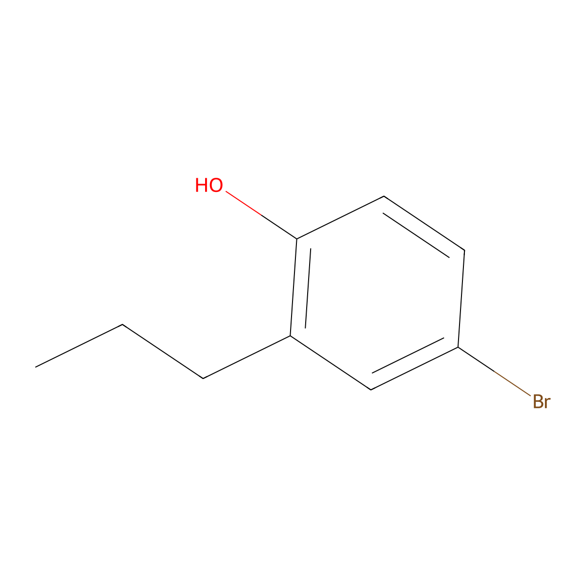 4-Bromo-2-propylphenol molecular structure, CAS 18980-22-8
