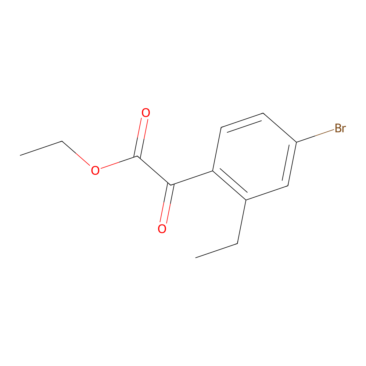 Ethyl 2-(4-bromo-2-ethylphenyl)-2-oxoacetate molecular structure, CAS 1898046-06-4