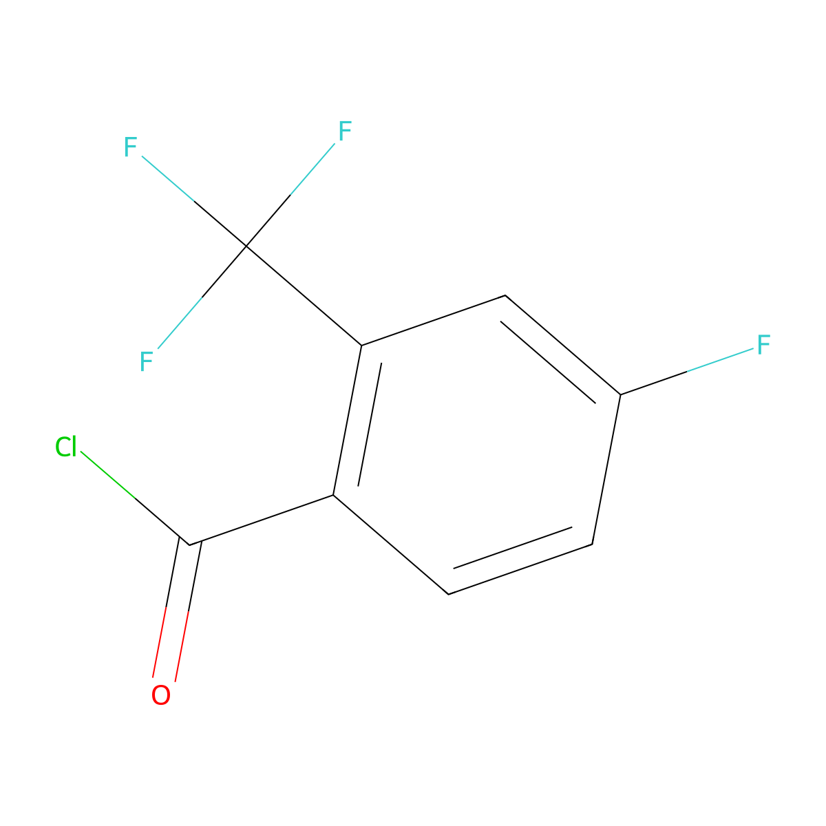 4-Fluoro-2-(trifluoromethyl)benzoyl chloride molecular structure, CAS 189807-21-4