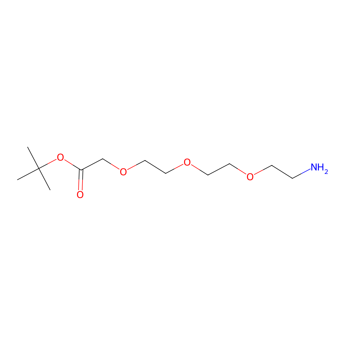 Amino-PEG3-CH2CO2-t-butyl ester molecular structure, CAS 189808-70-6