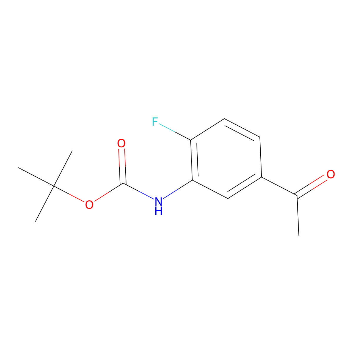 tert-butyl N-(5-acetyl-2-fluorophenyl)carbamate molecular structure, CAS 1898089-08-1