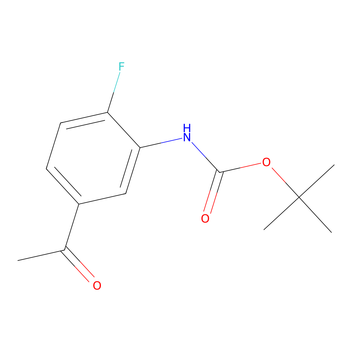 tert-butyl N-(5-acetyl-2-fluorophenyl)carbamate molecular structure, CAS 1898089-08-1