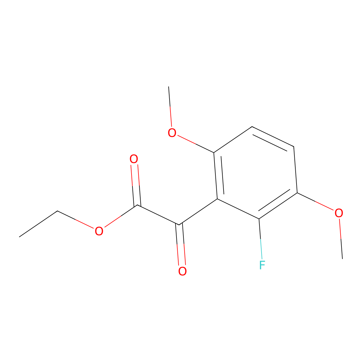 Ethyl 2-fluoro-3,6-dimethoxy-alpha-oxobenZeneacetate molecular structure, CAS 1898103-94-0
