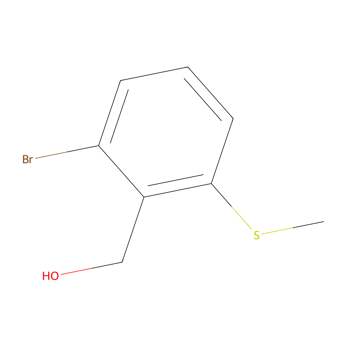 [2-Bromo-6-(methylsulfanyl)phenyl]methanol molecular structure, CAS 1898133-78-2