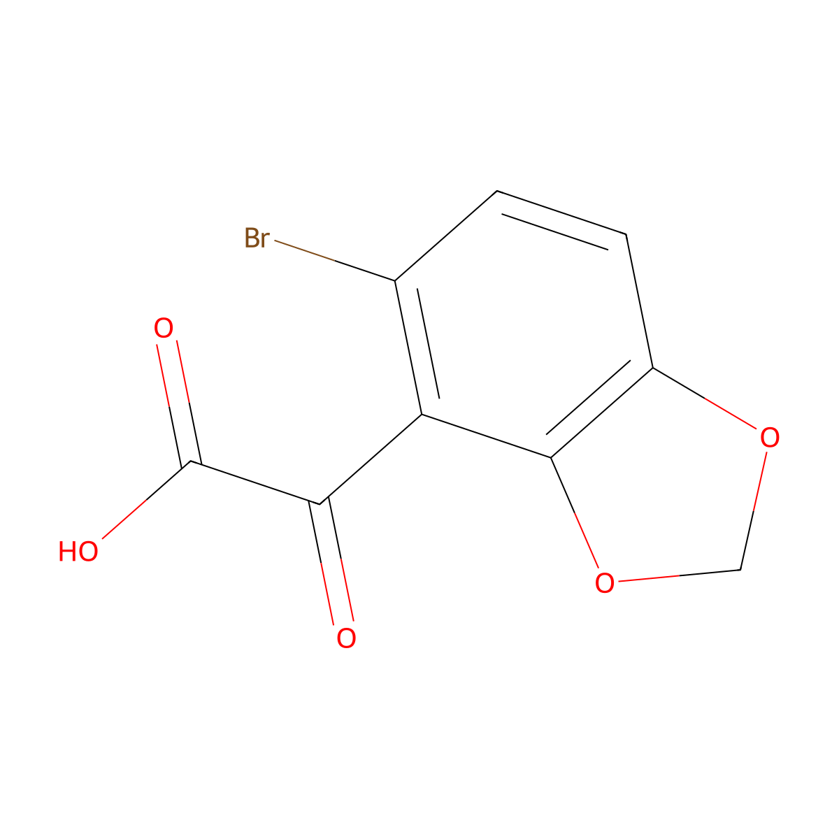 (5-Bromo-benzo[1,3]dioxol-4-yl)-oxo-acetic acid molecular structure, CAS 1898134-82-1