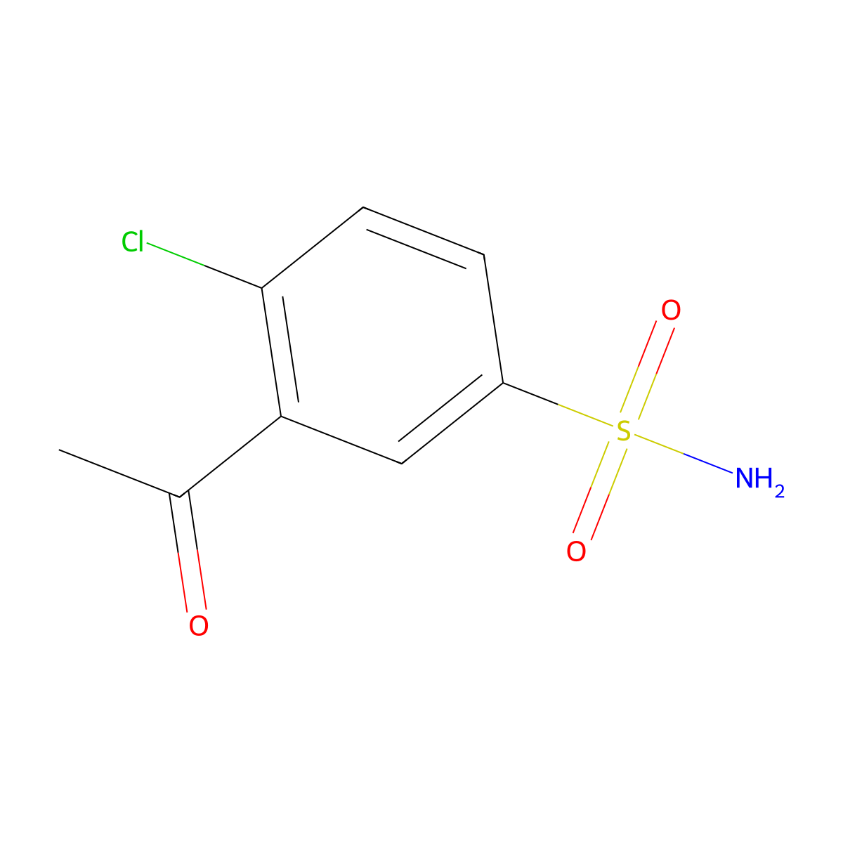 3-Acetyl-4-chlorobenzenesulfonamide molecular structure, CAS 189814-44-6