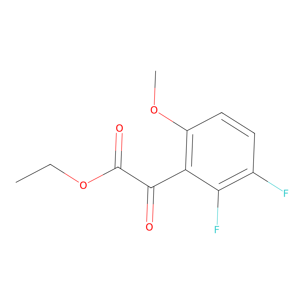 Ethyl 2,3-difluoro-6-methoxy-alpha-oxobenZeneacetate molecular structure, CAS 1898148-94-1
