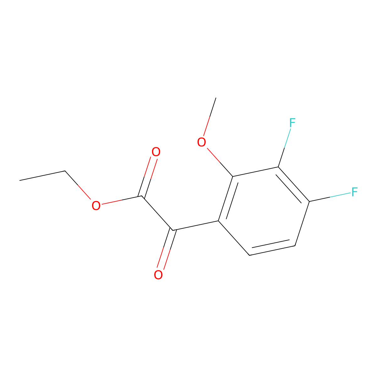 Ethyl 2-(3,4-difluoro-2-methoxyphenyl)-2-oxoacetate molecular structure, CAS 1898149-04-6