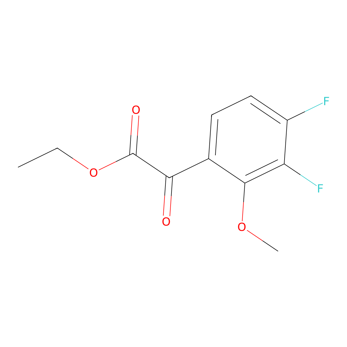 Ethyl 2-(3,4-difluoro-2-methoxyphenyl)-2-oxoacetate molecular structure, CAS 1898149-04-6