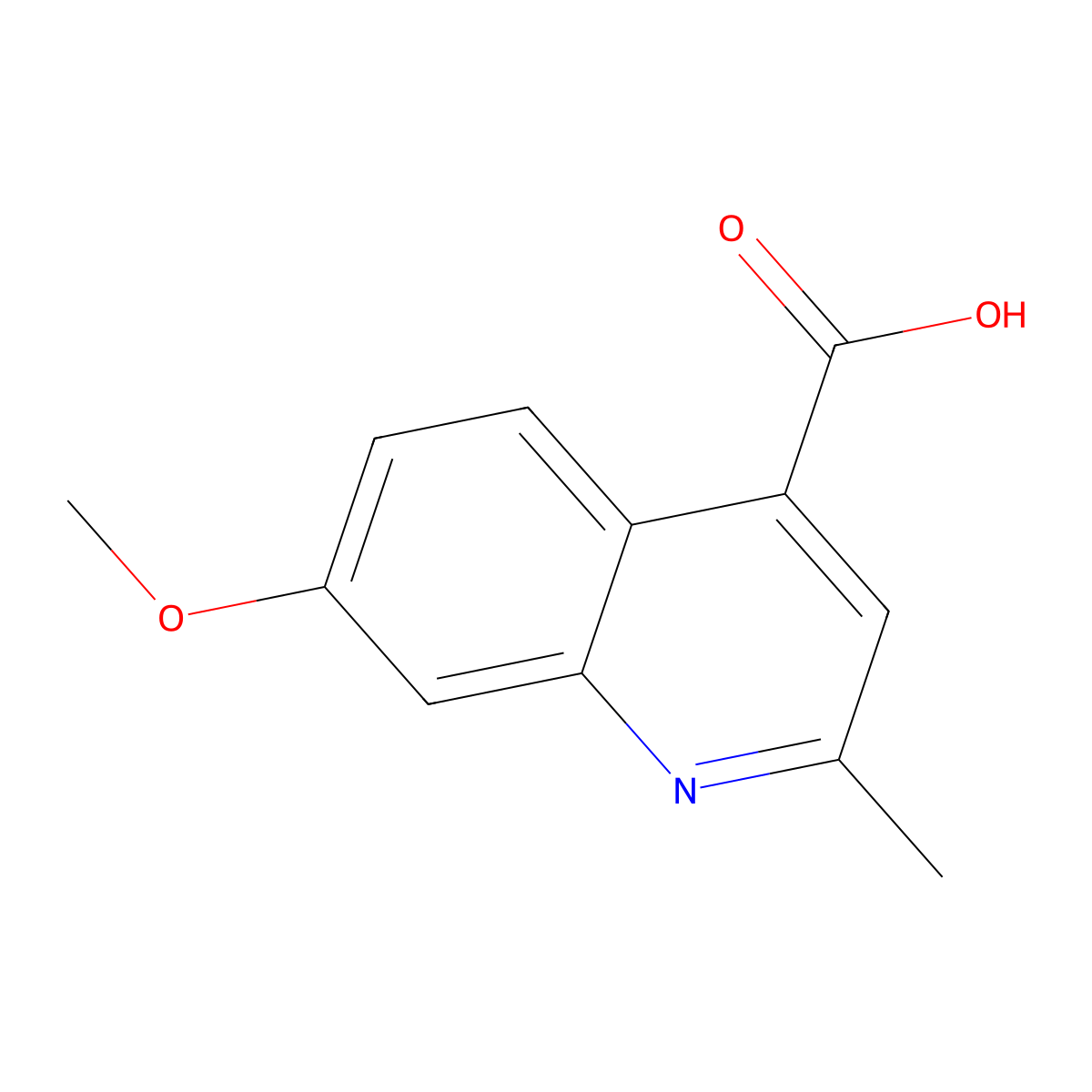 7-Methoxy-2-methylquinoline-4-carboxylic acid molecular structure, CAS 189815-81-4