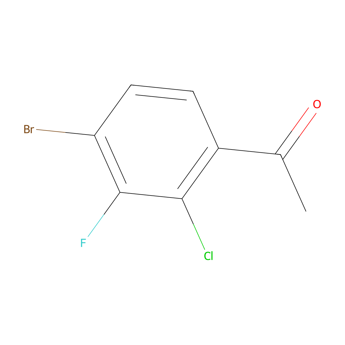 4-Bromo-2-chloro-3-fluoroacetophenone molecular structure, CAS 1898158-31-0