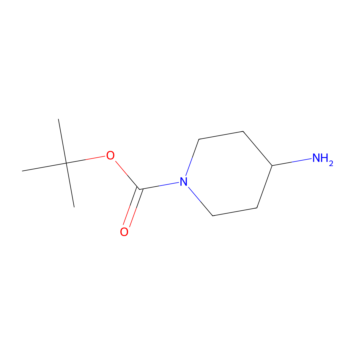 4-Amino-1-Boc-piperidine molecular structure, CAS 189819-75-8