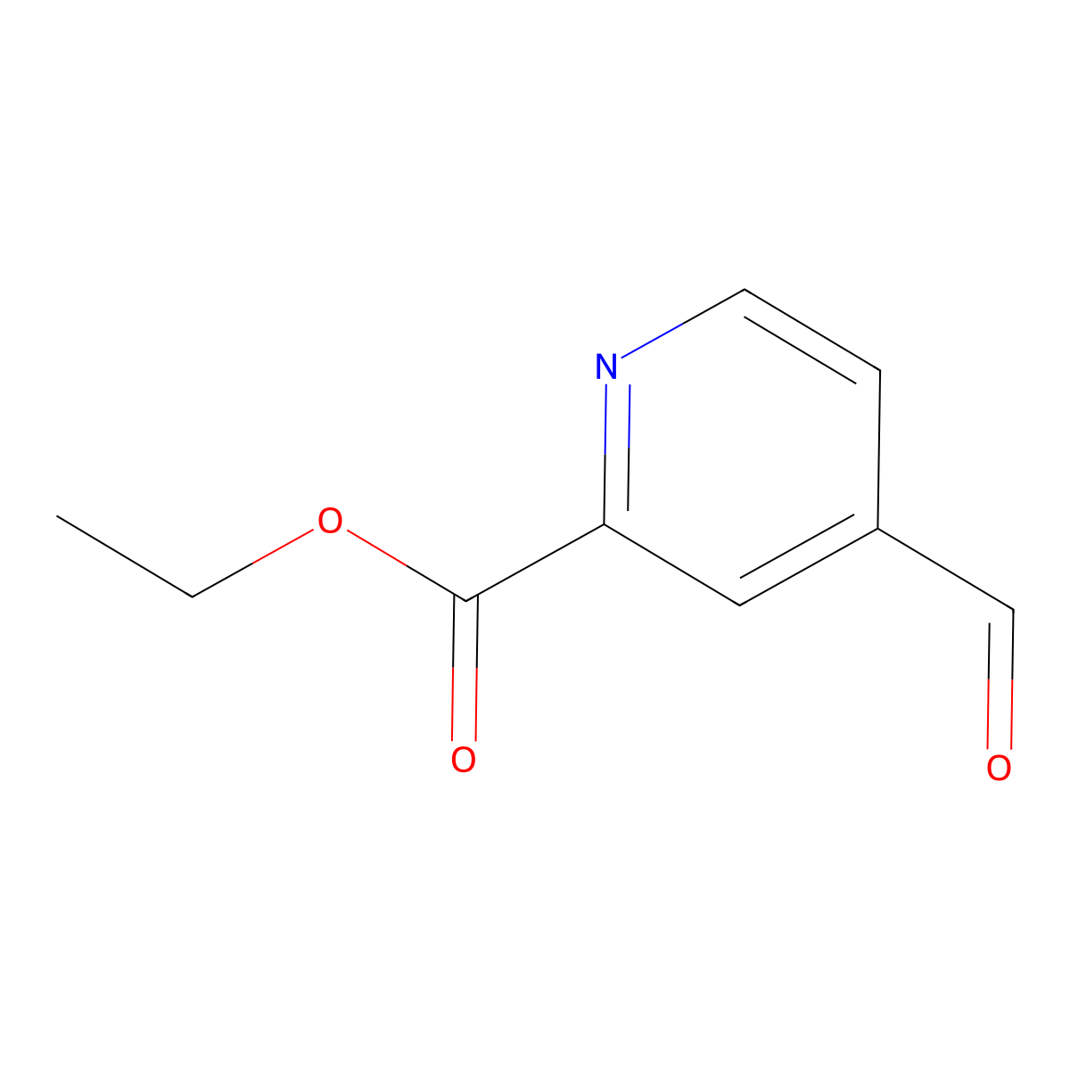 Ethyl 4-formylpicolinate molecular structure, CAS 189819-76-9