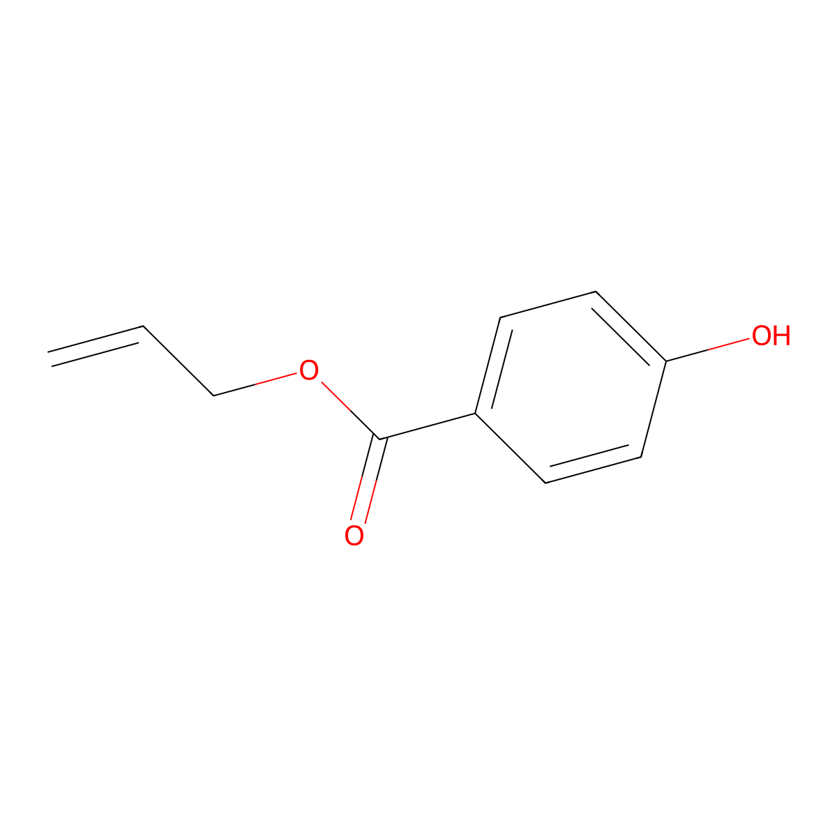 Allyl 4-Hydroxybenzoate molecular structure, CAS 18982-18-8