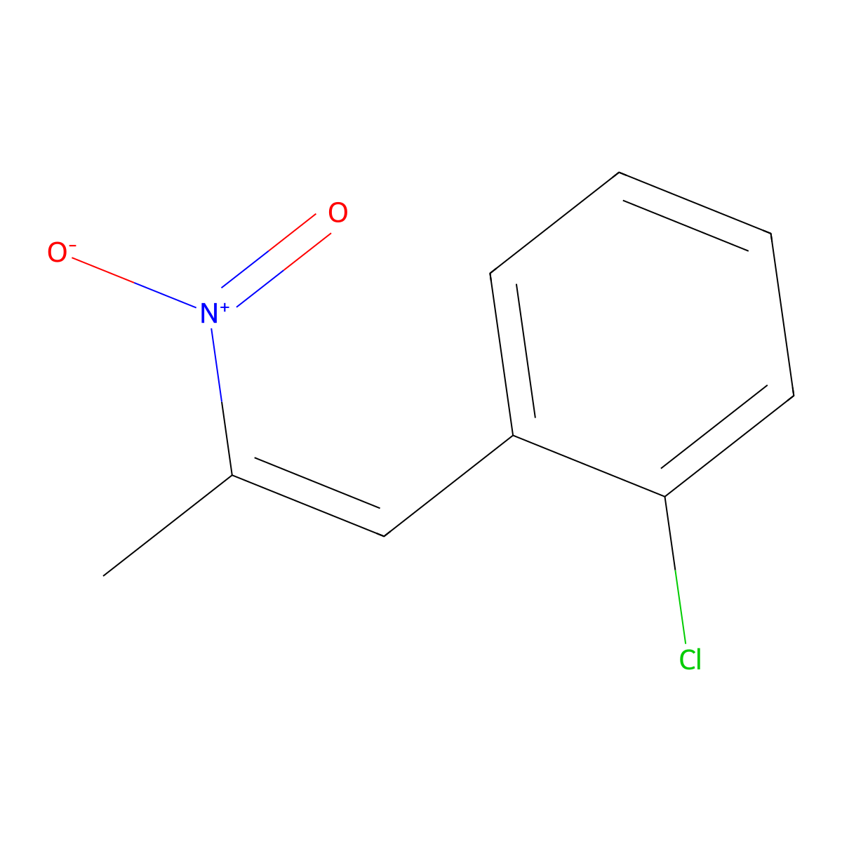 1-Chloro-2-(2-nitroprop-1-en-1-yl)benzene molecular structure, CAS 18982-43-9