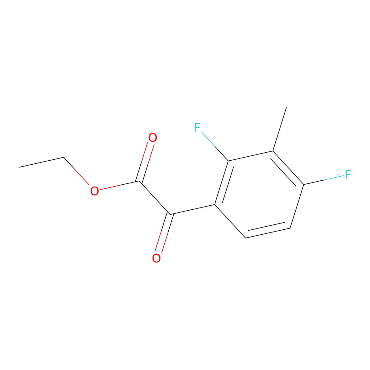 Ethyl 2-(2,4-difluoro-3-methylphenyl)-2-oxoacetate molecular structure, CAS 1898215-07-0