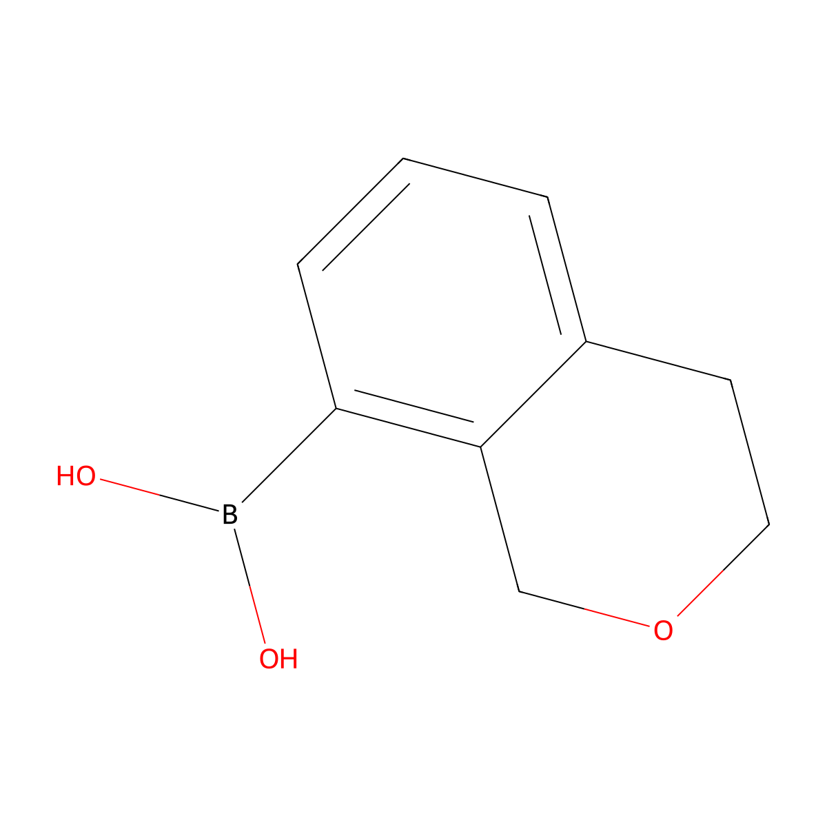 (3,4-dihydro-1H-2-benzopyran-8-yl)boronic acid molecular structure, CAS 1898222-09-7