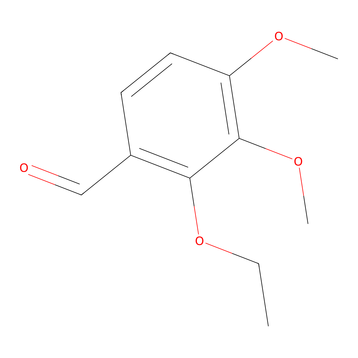 2-Ethoxy-3,4-dimethoxybenzaldehyde molecular structure, CAS 189831-71-8