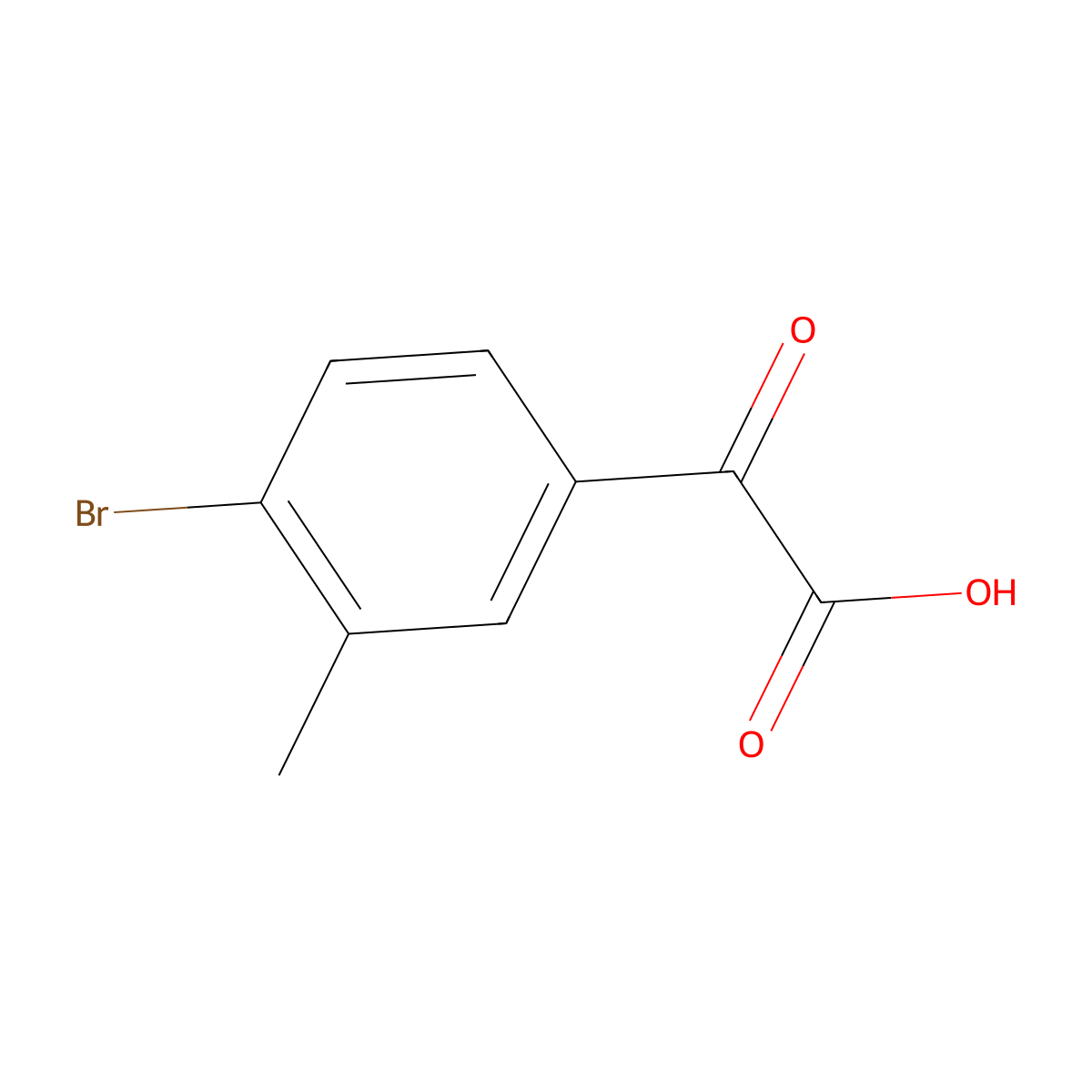 2-(4-Bromo-3-methylphenyl)-2-oxoacetic acid molecular structure, CAS 1898330-88-5